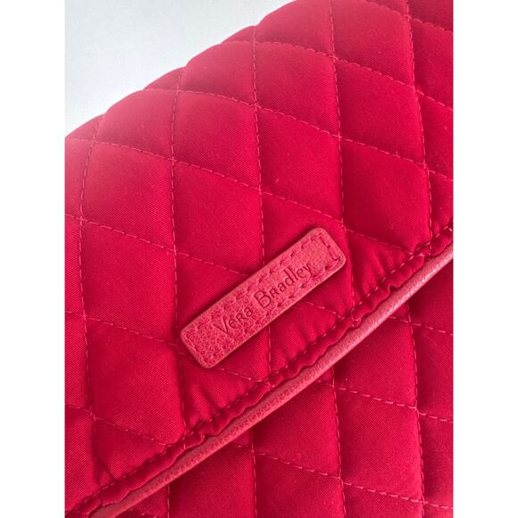 Vera Bradley Quilted Cotton Wristlet Clutch - Red - Picture 2 of 7